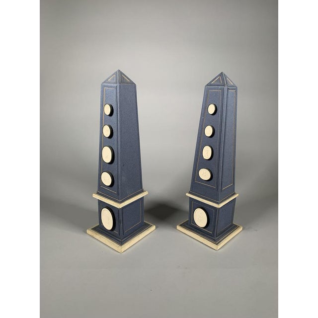Traditional Antique Obelisks with Cameos, 1790, Set of 2 For Sale - Image 3 of 13