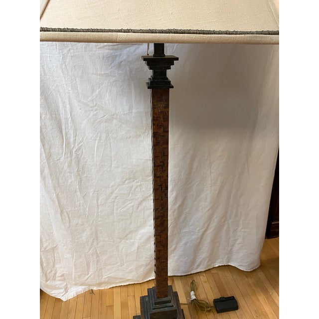 Maitland Smith Copper Inlaid Floor Lamp Chairish