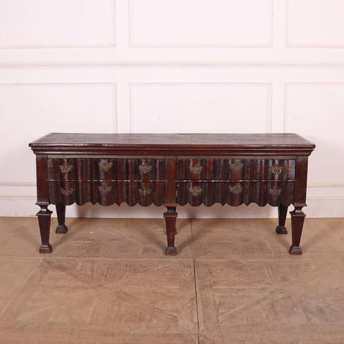 Brown Dutch Dresser Base in Oak For Sale - Image 8 of 8