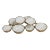 Small Cluster of 8 Round Serving Bowls, Gold For Sale