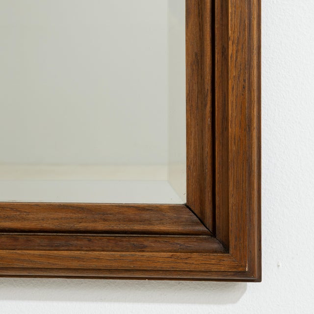 20th Century French Natural Wood Framed Wall Mirror For Sale - Image 4 of 8