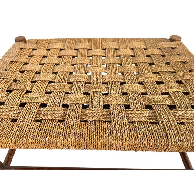 Danish Style Wood and Jute Rope Stool, 1960s For Sale - Image 6 of 10