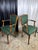 Brown The Scholar’s Alcove: Dark Academia Library Desk & Jacquard Emerald Armchairs Suite For Sale - Image 8 of 11