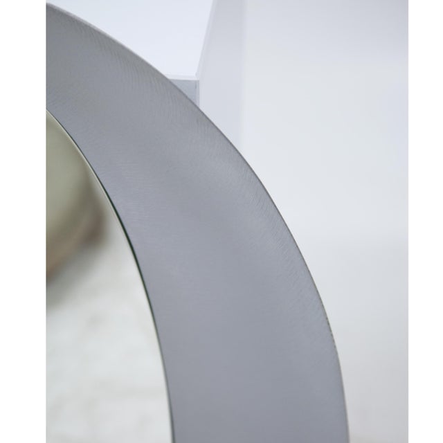 1970s 1970s Sculptural Modernist Oval Mirror by Artist Lorenzo Burchiellaro For Sale - Image 5 of 5