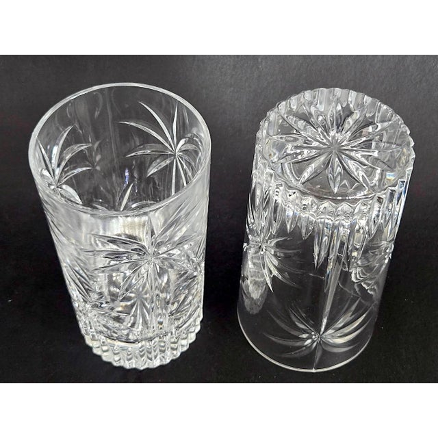 Godinger 1980s Palm Highball Crystal Tumblers by Godinger, Set of 4 For Sale - Image 4 of 11