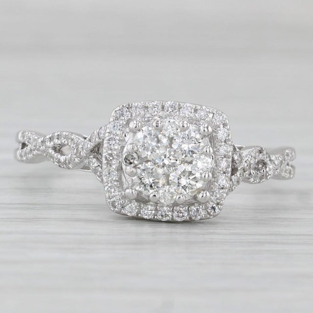 Gemstone Information: - Natural Diamonds - Total Carats - 0.57ctw Cut - Round Brilliant & Single Color - G - I Clarity -...