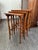 Art Nouveau nesting tables, set of 3, circa 1910, probably Thonet Bentwood, stained beech Wood-finished and restored...