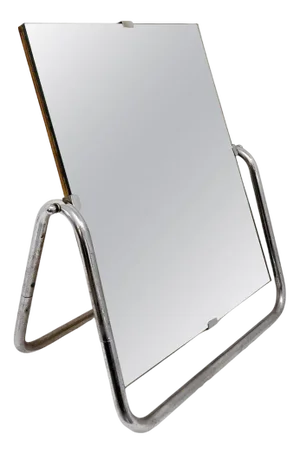 Mid-Century Modern Chrome Desk Mirror