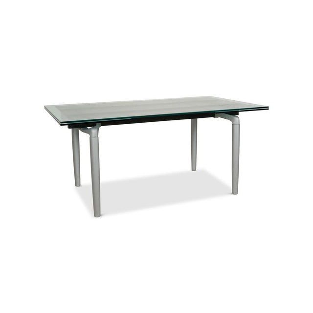Modern 8170 Glass Silver Extendable Dining Table from Rolf Benz For Sale - Image 3 of 14