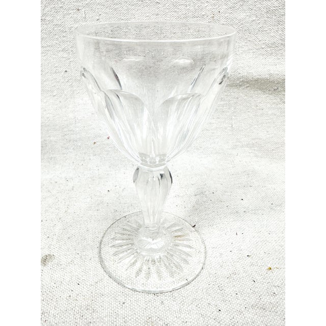 Glass Vintage Val St Lambert Port Glasses-Set of 5 For Sale - Image 7 of 12