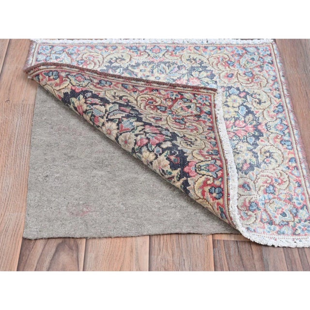 Gothic Vintage Persian Kerman Distressed Colorful Wool Hand Knotted Rug For Sale - Image 3 of 8