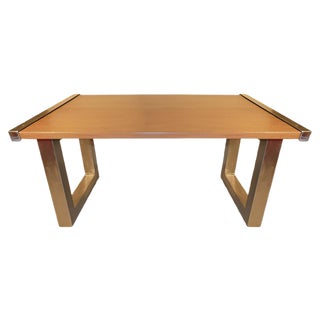 Italian Industrial Mahogany Dining Table from Officina di Ricerca, 1990s For Sale