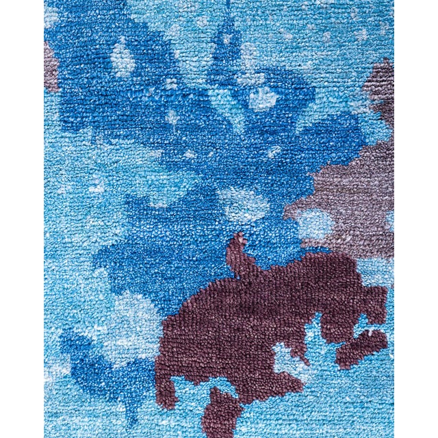 Traditional Ikat, One-of-a-Kind Hand-Knotted Area Rug - Black, 8' 2" x 10' 4" For Sale - Image 3 of 8