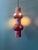 Vintage Pink-Purple Ceramic Pendant Lamp, West Germany For Sale - Image 6 of 13
