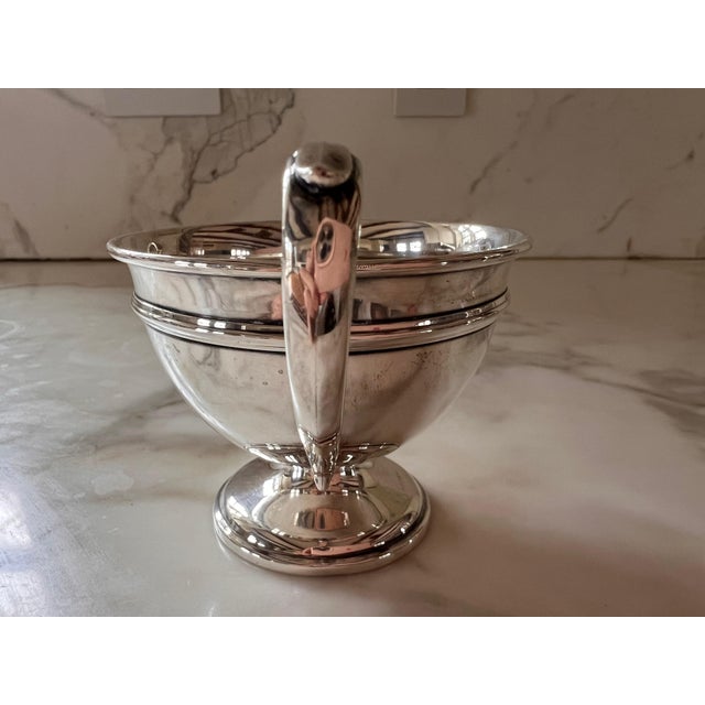 1940s Neoclassical Sterling Silver Cream and Sugar Set For Sale - Image 12 of 17