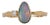 Australian Boulder Opal Ring With a Diamond Accent in Solid 14k Yellow Gold, Size 6.75 For Sale