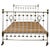 19th Century Antique Victorian Brass and Iron King Size Bed, 1800s For Sale - Image 5 of 8