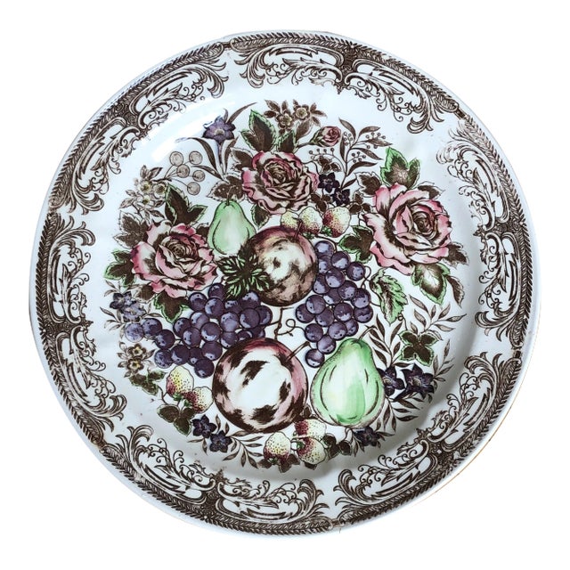 Large Mid-20th Century Decorative Plate For Sale