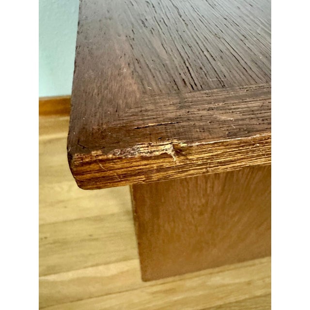 1950s Mid-Century Record Cabinet With Sliding Doors and Brass Pulls For Sale - Image 9 of 11