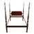 1980s Councill Furniture Georgian Rice Carved Mahogany Queen Size Poster Bed For Sale