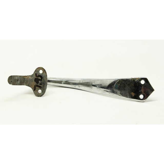 Traditional Pair of Traditional Curved Chrome Bridge Pulls For Sale - Image 3 of 4