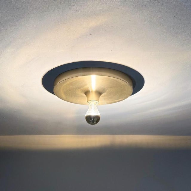 Gold Space Age Ceiling Lamp in Brass-Colored Aluminum from Teka, 1970s For Sale - Image 8 of 11