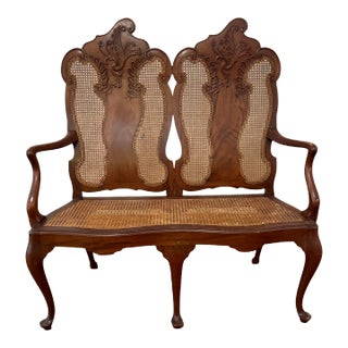 Early 20th Century French Provincial Style Double Caned Deter For Sale