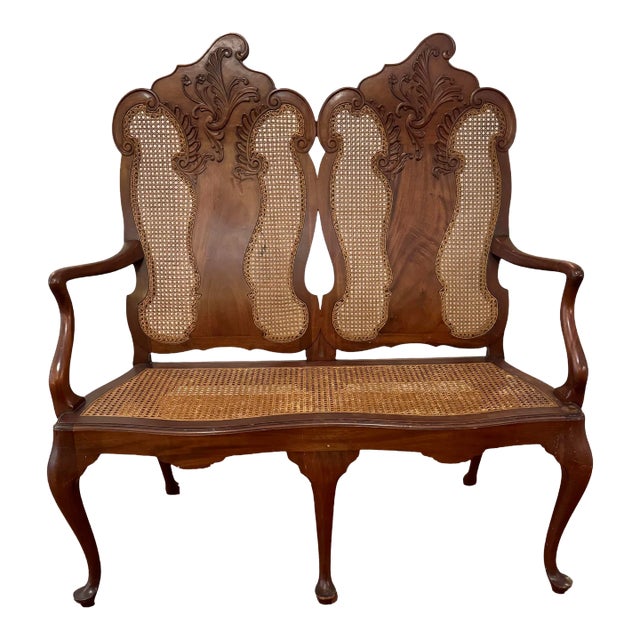 Early 20th Century French Provincial Style Double Caned Deter For Sale