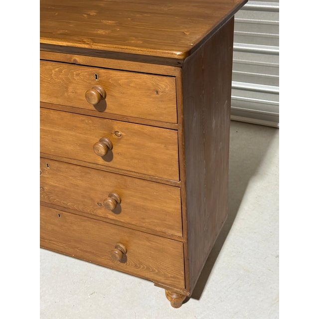 Antique Pine Two Over Three Drawers - Chest of Drawers From England For Sale - Image 6 of 18
