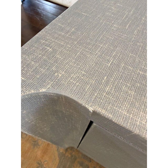 Wood Linen Wrapped Dresser For Sale - Image 7 of 7