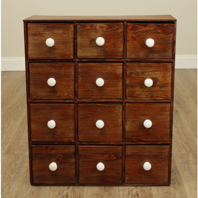 Antique 12 Drawer Pine Apothecary Chest Chairish