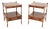Vintage Georgian Yew Wood Side Tables, 1950, Set of 2 For Sale