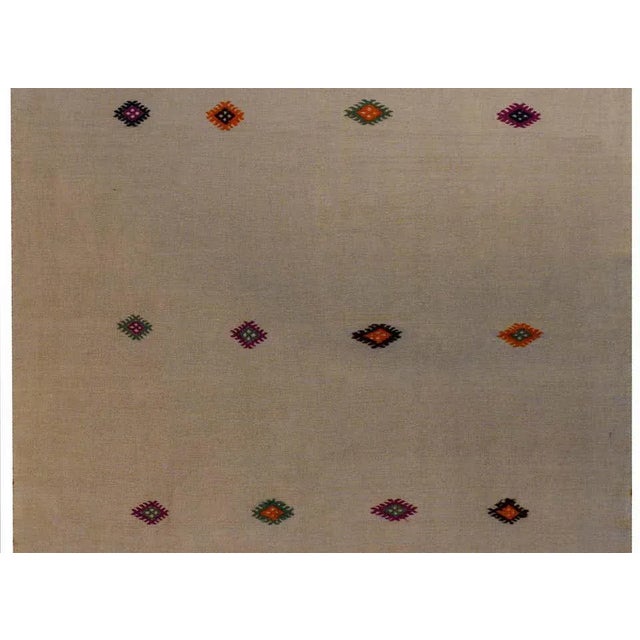 Turkish Vintage Konya Kilim Rug For Sale - Image 3 of 11