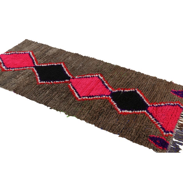 Rug & Kilim Vintage Moroccan Rug With Polychromatic Diamond Medallion, From Rug & Kilim For Sale - Image 4 of 7
