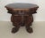 Italian Walnut Renaissance Revival Marble Top Table with Robust Carving, Paw Feet, Octagon Shape Lion Paw Feet For Sale - Image 9 of 10