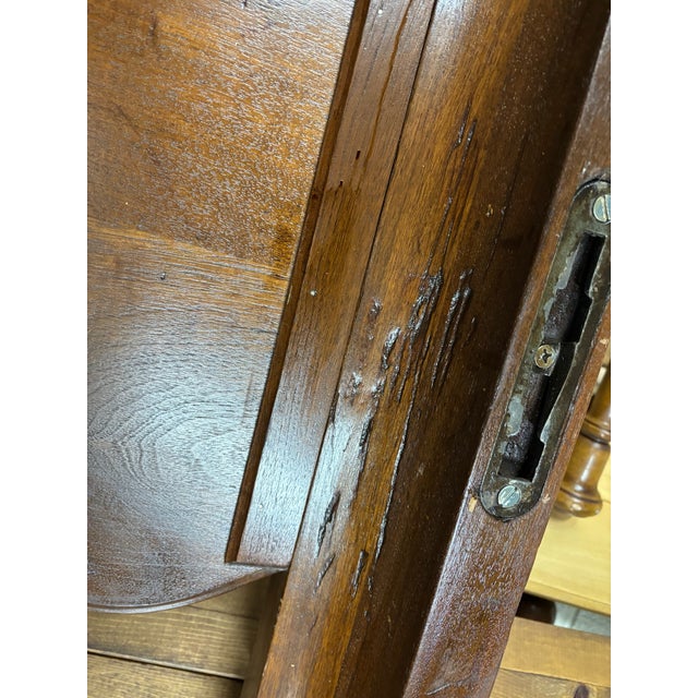 Antique Full Size Victorian Eastlake Carved Walnut and Flame Mahogany Bed For Sale - Image 14 of 14