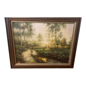 Large Original Signed Landscape Oil Painting on Canvas