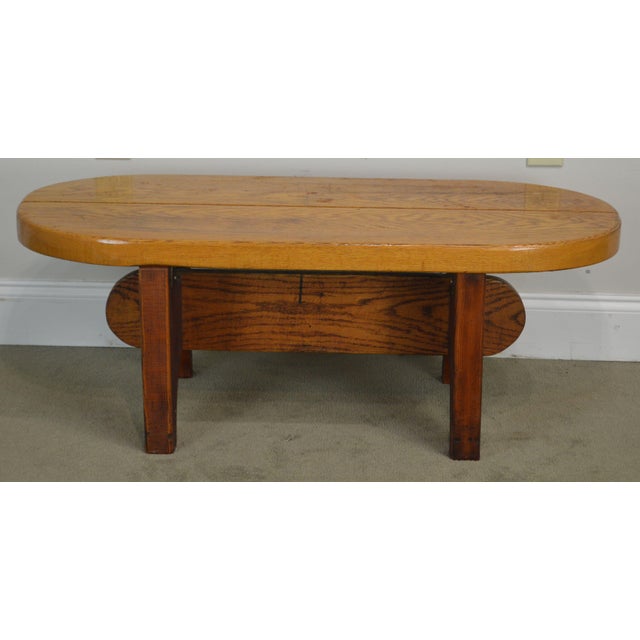 Studio Crafted Solid Oak Oval Coffee Table Chairish