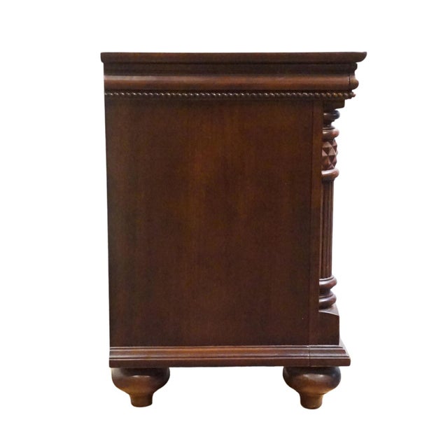High End Solid Cherry Traditional Contemporary Style 64" Media Console For Sale - Image 13 of 14
