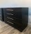 1950s 1950s Raymond Loewy for Mengel Chest of Drawers and Nightstand Set of 2 in Black With Glass Tops For Sale - Image 5 of 11