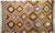 This Turkish Kilim rug hosts an intriguing pallet of vibrant rich and pastel colorways complementing a very turkish sense...