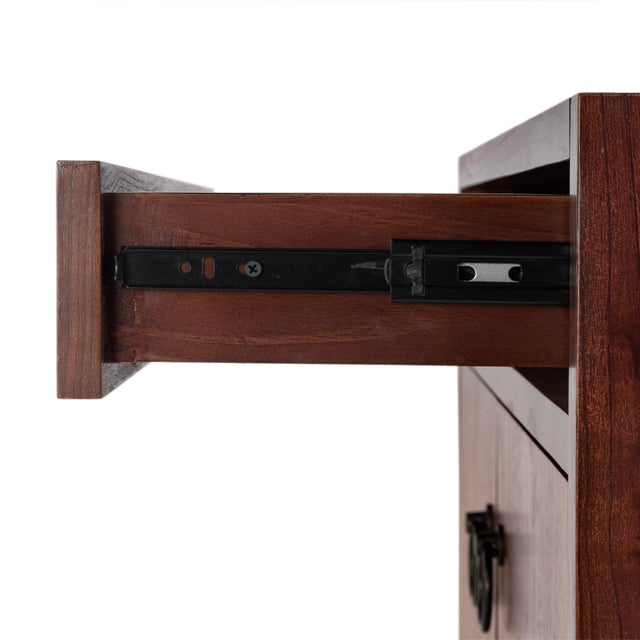 Lark 31 in. W Rectangular Wood Accent Storage Cabinet with 1 Drawer and 2 Doors, Walnut For Sale - Image 9 of 11
