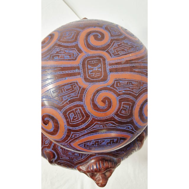 Brazilian Marajoara Ceramic Vase in the style of Raimundo Cardoso, 1980s For Sale - Image 12 of 13
