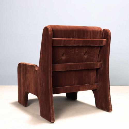 Textile Vintage Armchairs in Fabric, Italy, 1970s, Set of 4 For Sale - Image 7 of 9