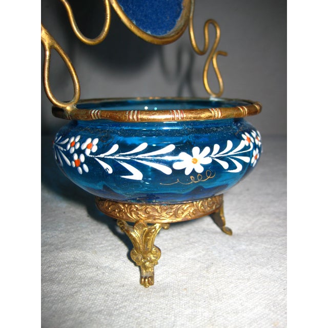 French Napoleon III Enabled Glass Pocket Watch Holder 19 Century For Sale - Image 10 of 10