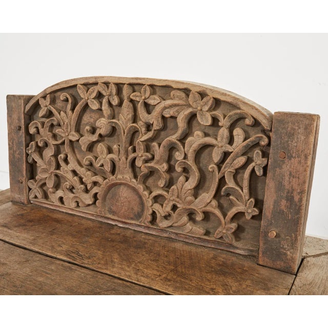 Wood Javanese Carved Teak Indo Wedding Chest Daybed From Bali For Sale - Image 7 of 12