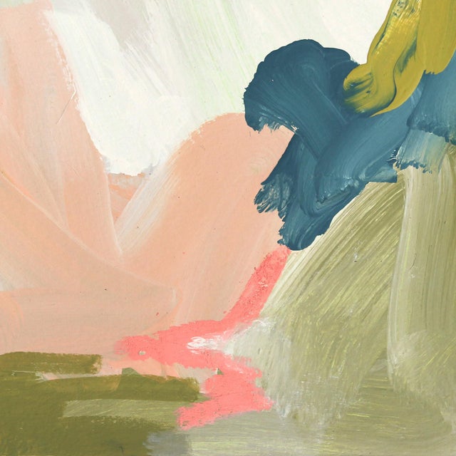 2020s Taupe 2 - Abstract Colorful Cool Tone Painting on Paper Original Artwork by Elisabeth Grace For Sale - Image 5 of 9