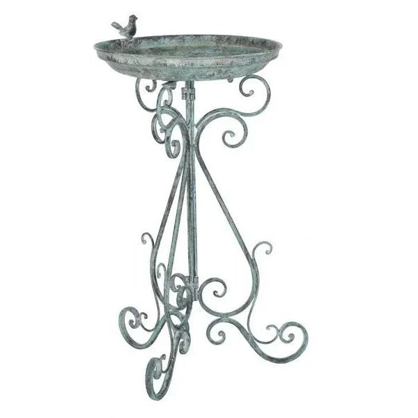 Contemporary Outdoor Ashlan Bird Bath - Ant Dark Green For Sale - Image 3 of 9