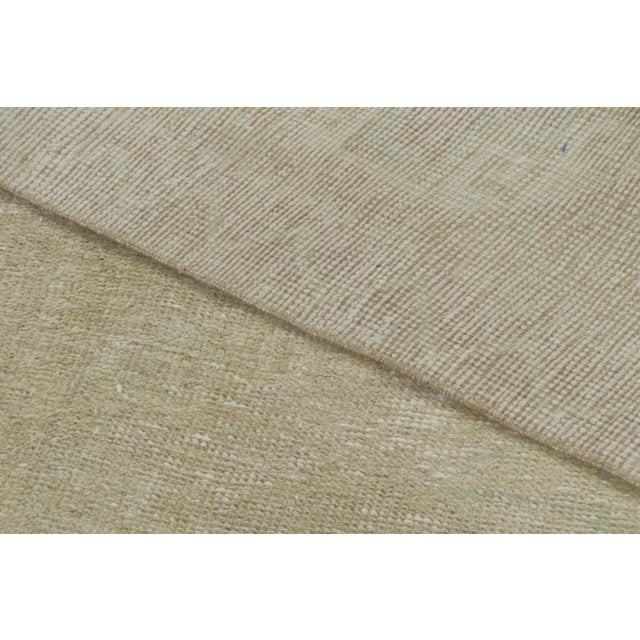 Beige Vintage Distressed Turkish Rug With Medallions in Tonal Beige - Rug & Kilim For Sale - Image 8 of 9
