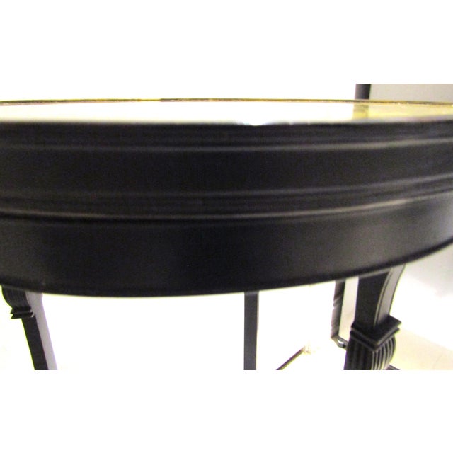 Metal Theodore Alexander Empire Style Stone and Bronze Tripod Drink / Accent Table For Sale - Image 7 of 10